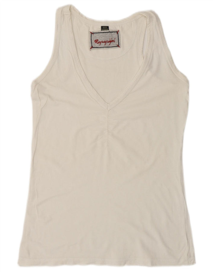 Napapijri Camiseta sin mangas para mujer UK 6 XS Blanco