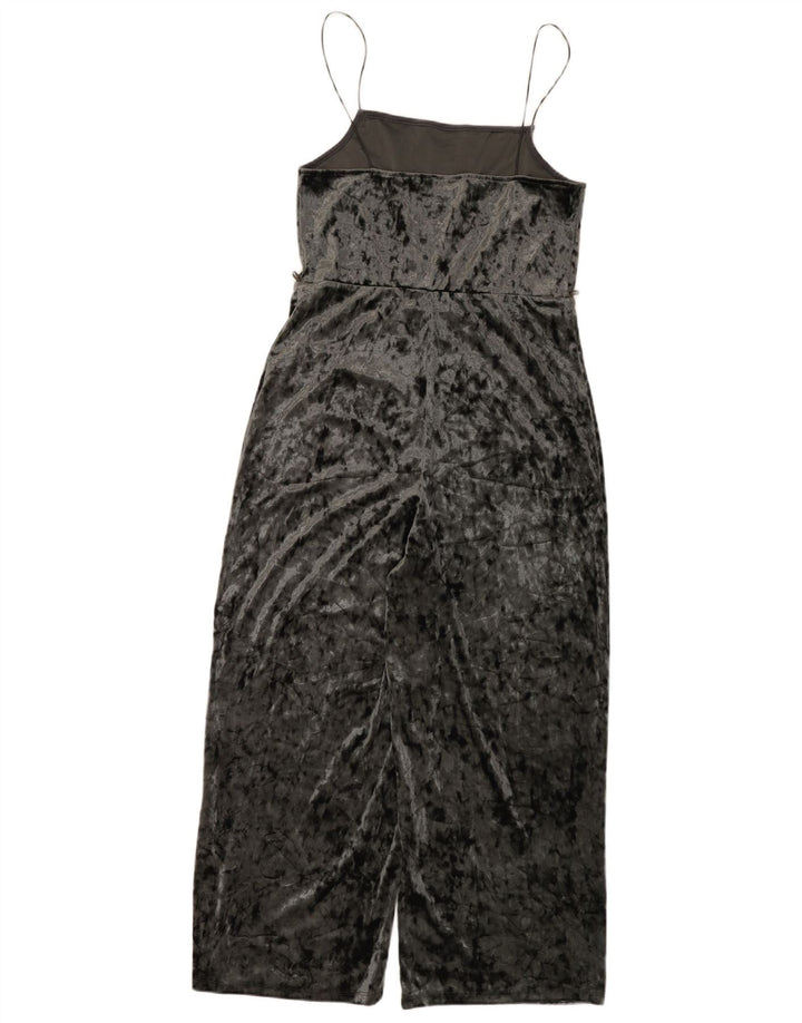 Topshop Mono de terciopelo para mujer UK 10 Small Gris Poliéster