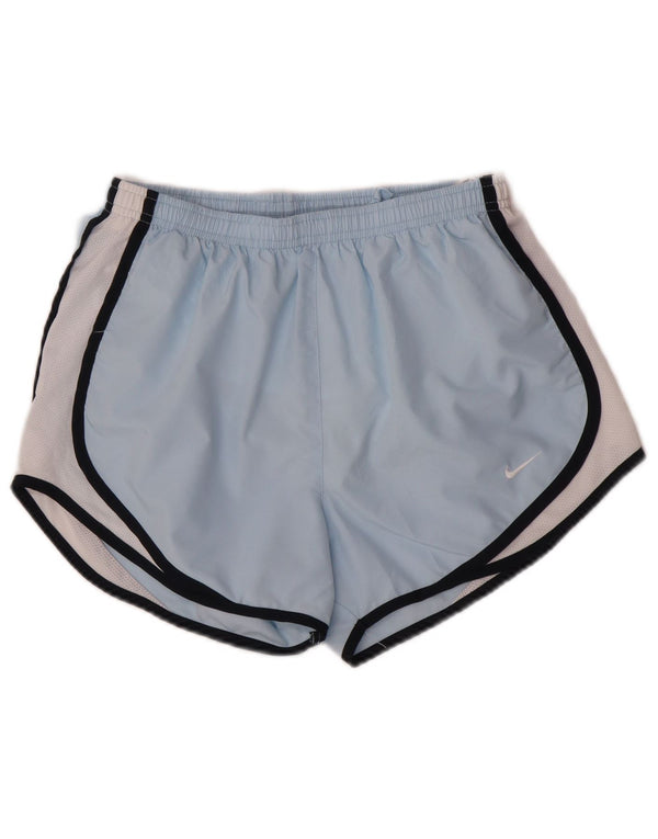 Nike Pantalones cortos deportivos de corte holgado para mujer UK 8/10 Small Blue Colourblock Sports