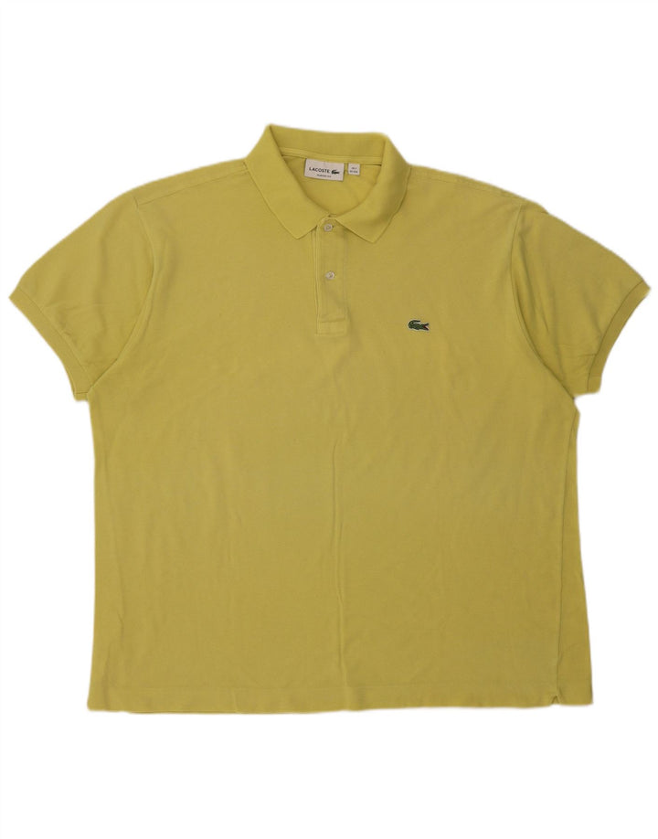 Lacoste Polo de ajuste clásico para hombre talla 7 2XL algodón amarillo