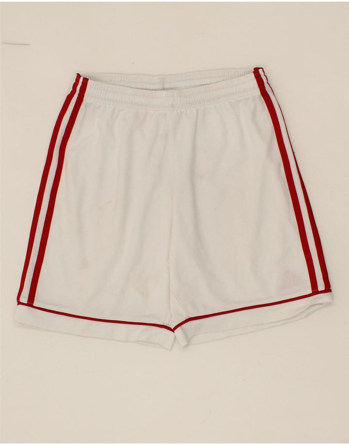 ADIDAS Boys Climalite Sport Shorts 11-12 Years White Polyester Vintage Adidas and Second-Hand Adidas from Messina Hembry 