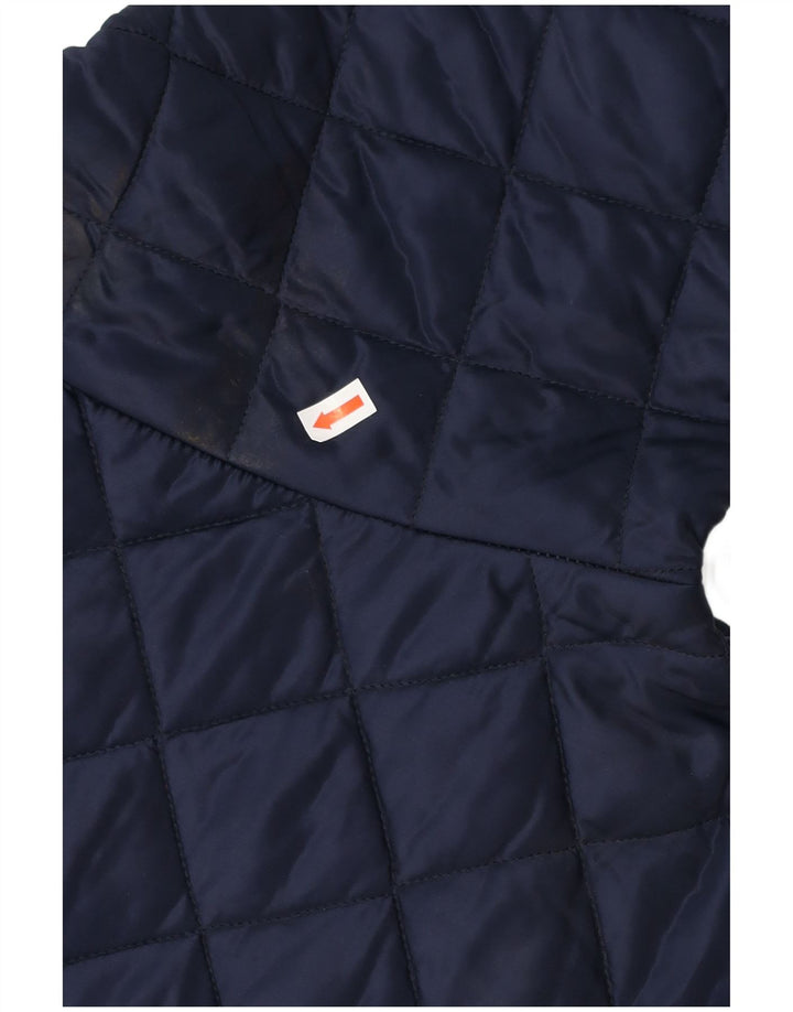 VINTAGE Chaqueta acolchada para hombre Reino Unido 34 XS Azul marino