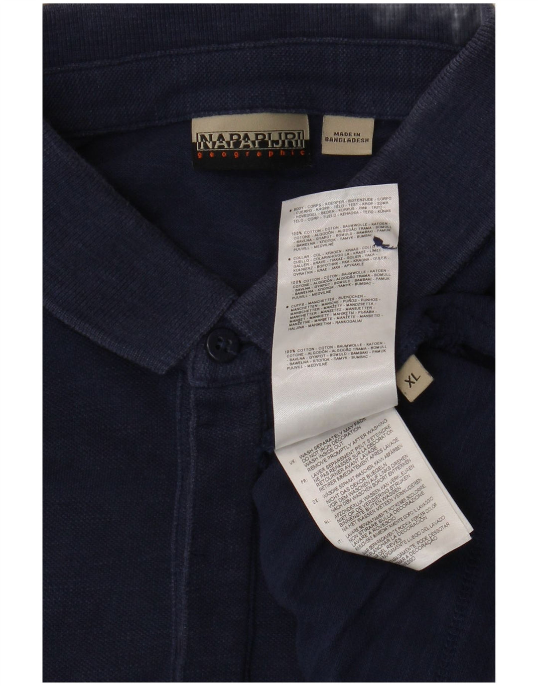 NAPAPIJRI Polo Hombre XL Azul Marino Algodón