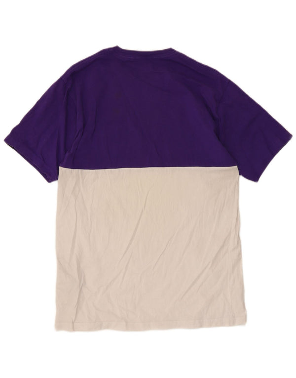 Vans Hombre Classic Fit Camiseta Top Medium Morado Colorblock Algodón