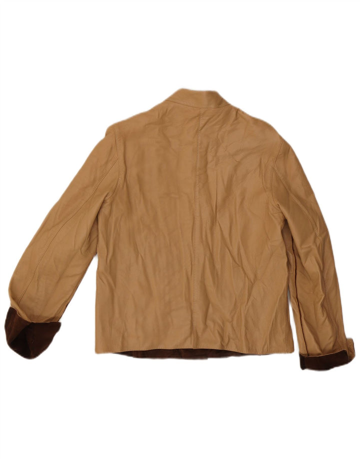 Chaqueta reversible vintage para mujer IT 42 Bloque de color marrón medio