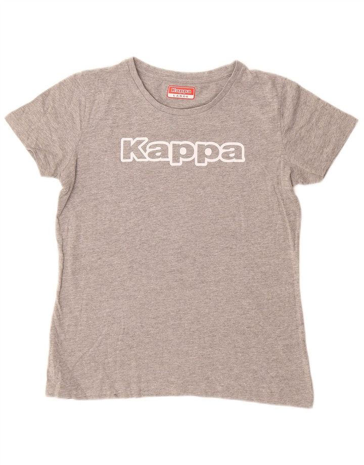 KAPPA Camiseta gráfica para mujer Top UK 14 Large Grey