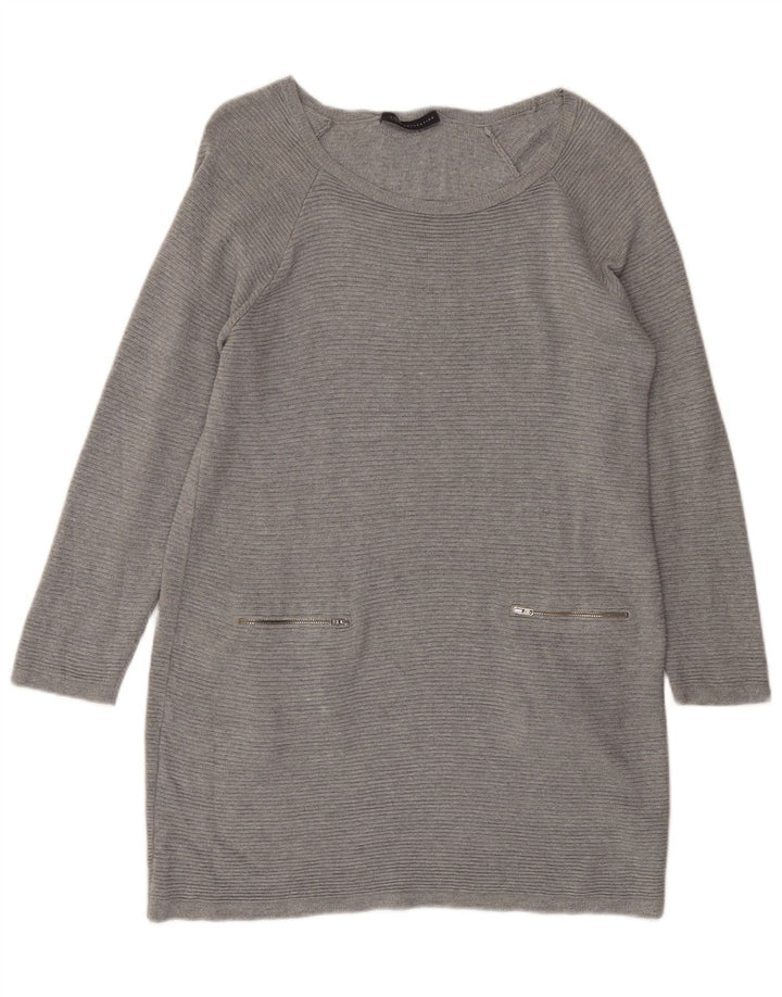 Marks & Spencer Vestido tipo jersey extragrande para mujer UK 10 Small Viscosa gris