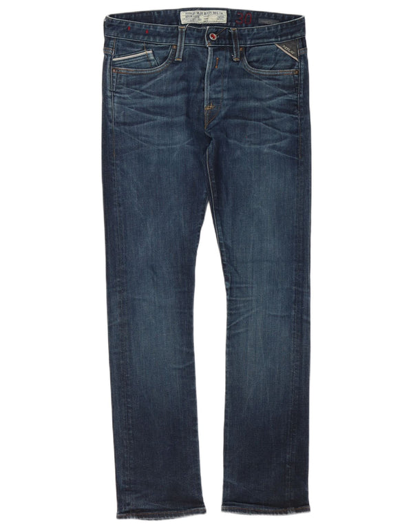 Vaqueros ajustados para hombre Replay W30 L32 Algodón azul