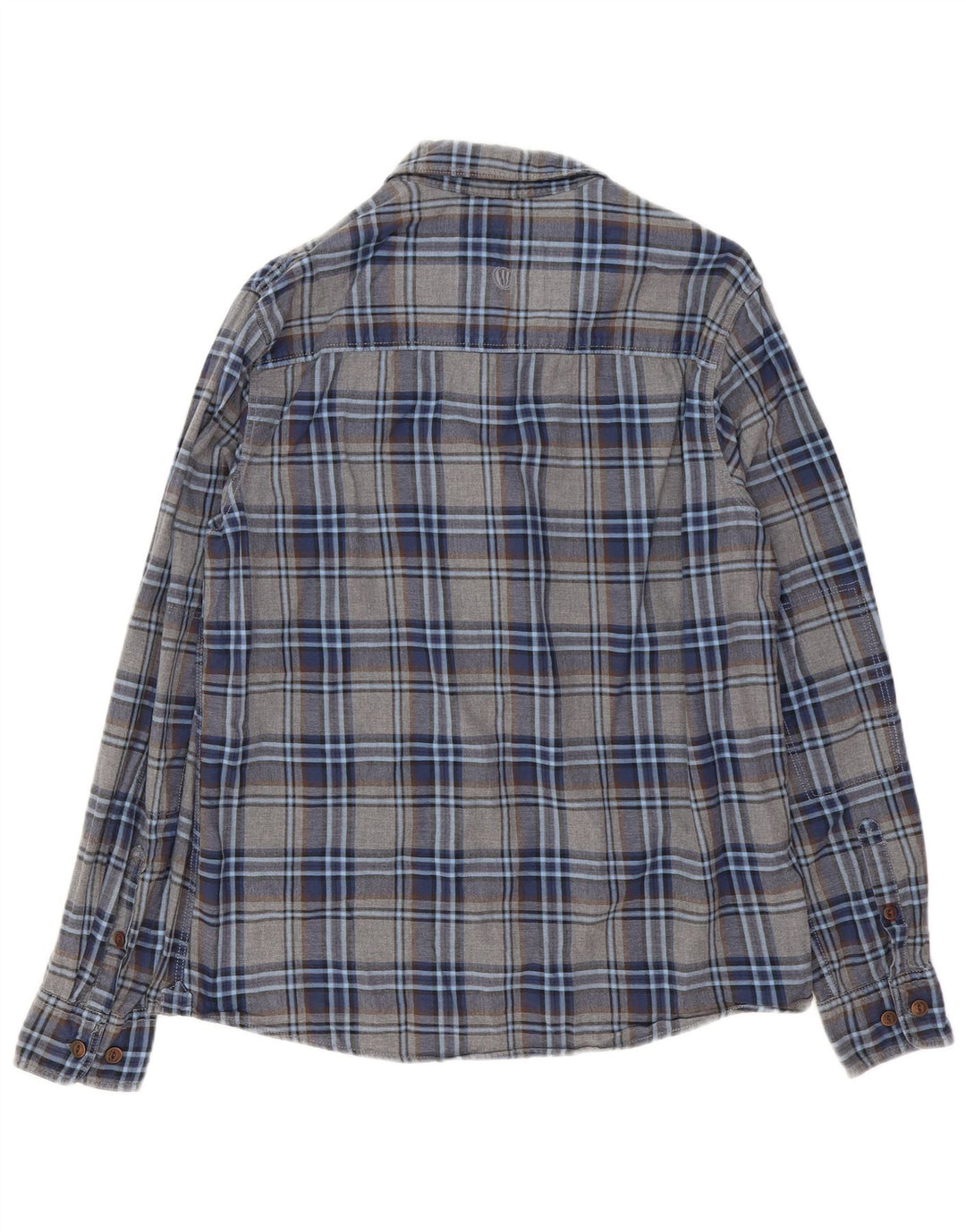 Camisa de hombre Fat Face de algodón a cuadros gris medio