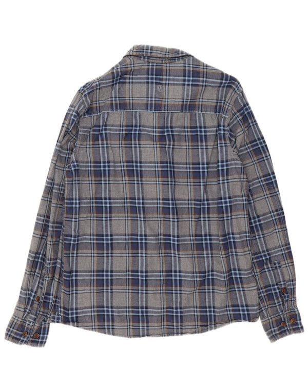 Camisa de hombre Fat Face de algodón a cuadros gris medio