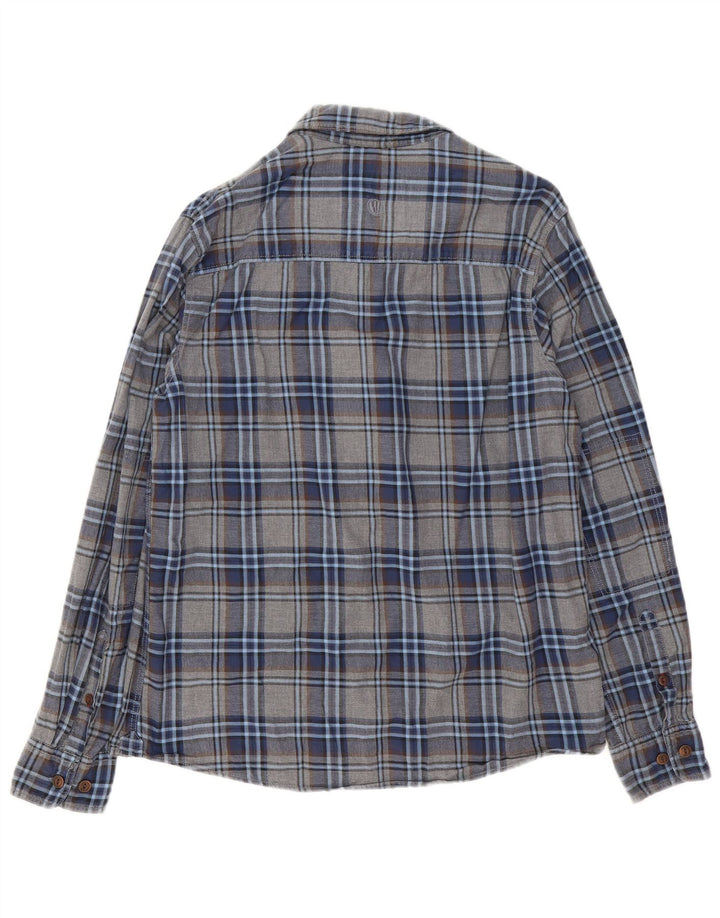 Camisa de hombre Fat Face de algodón a cuadros gris medio