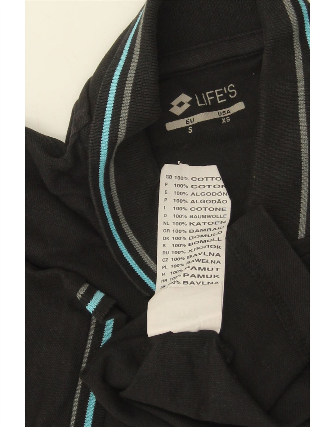 LOTTO Polo Hombre XS Algodón Negro