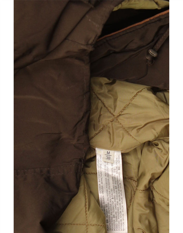 MASSIMO DUTTI Chaqueta cortavientos con capucha para mujer UK 44 Algodón caqui mediano