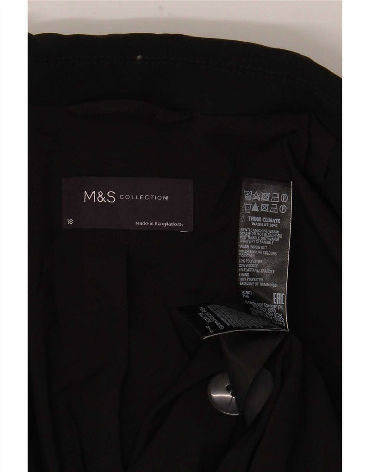 Marks & Spencer Chaqueta tipo blazer extragrande con 1 botón para mujer UK 40 XL Negro