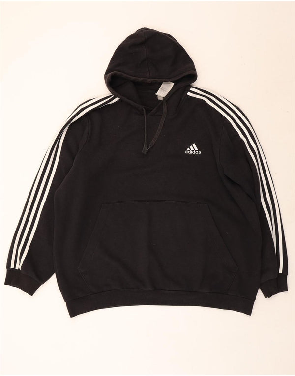 Adidas - Sudadera con capucha para hombre, talla 2XL, algodón negro