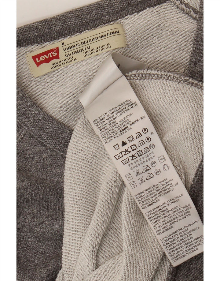 LEVI'S Sudadera De Corte Estándar Para Hombre Jersey De Algodón Moteado Gris Medio