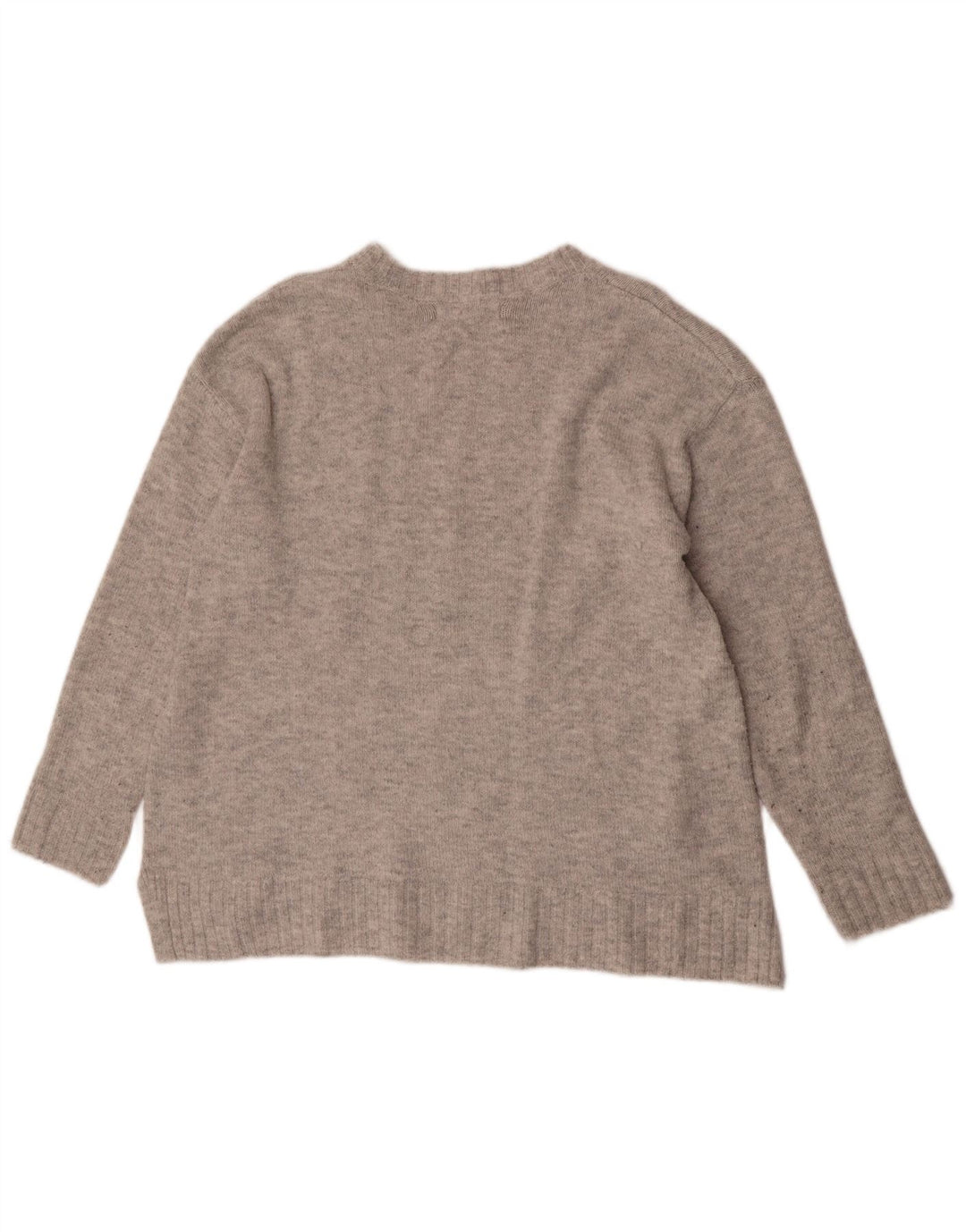 Marks & Spencer Suéter de cuello redondo para mujer UK 44 Acrílico gris medio