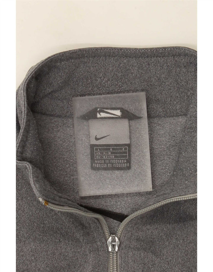 Nike - Chaqueta de chándal gráfica para niños de 12 a 13 años, talla grande, color gris moteado