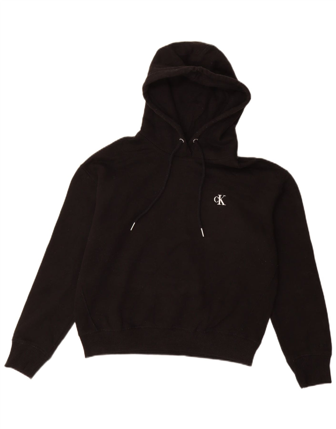 CALVIN KLEIN JEANS Jersey con capucha para mujer UK 44 Mediano Negro Algodón
