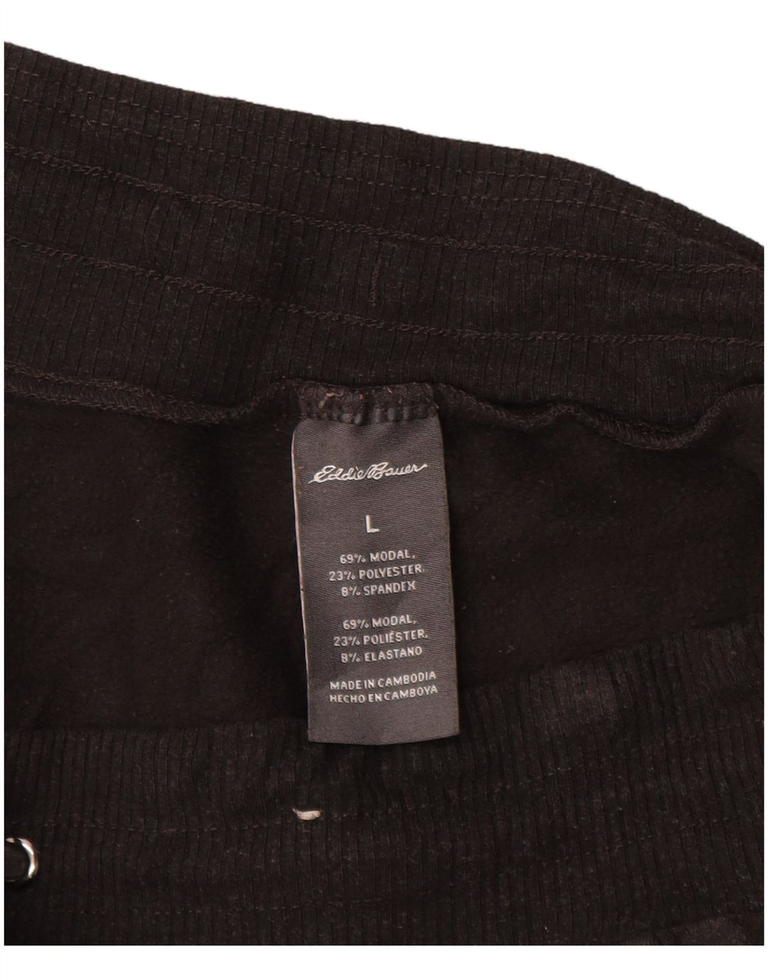 EDDIE BAUER Pantalones de chándal para mujer UK 44 Large Black Modal