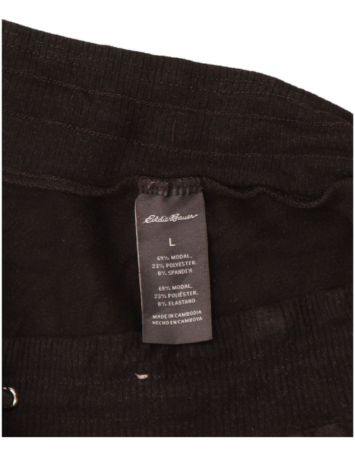EDDIE BAUER Pantalones de chándal para mujer UK 44 Large Black Modal