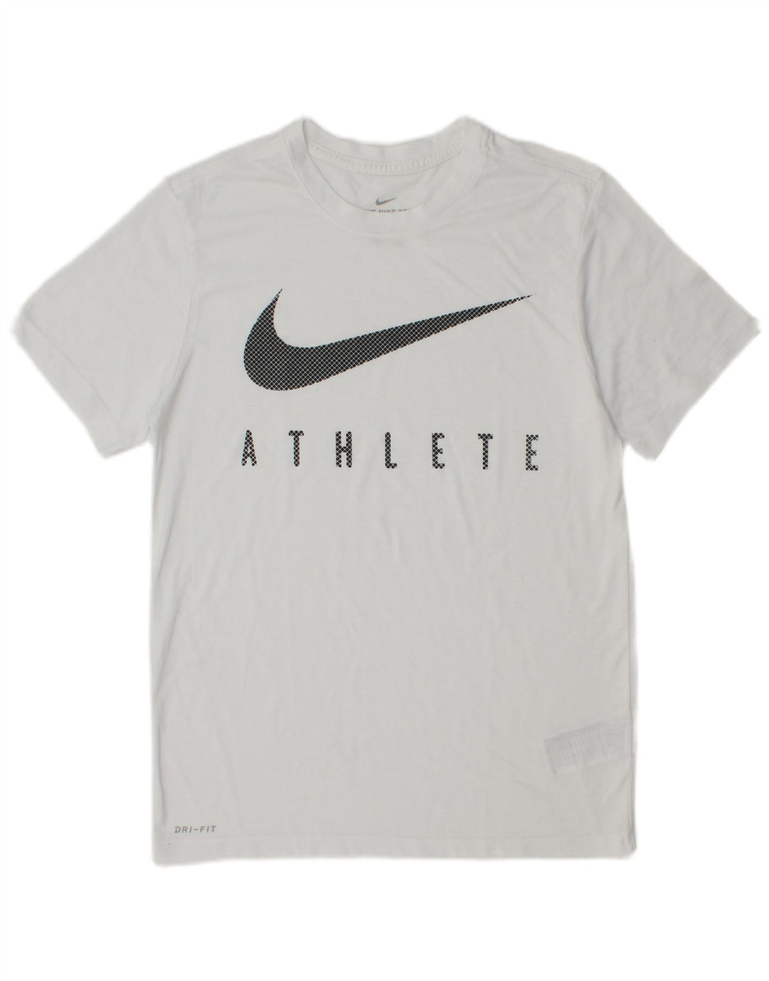 Nike Dri Fit Graphic Camiseta para hombre, talla pequeña, poliéster blanco