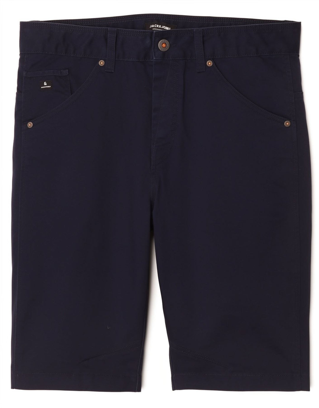 Jack & Jones Pantalones cortos chinos para hombre Large W34 Poliéster azul marino