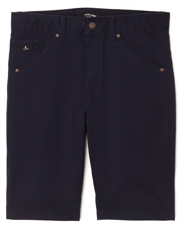 Jack & Jones Pantalones cortos chinos para hombre Large W34 Poliéster azul marino