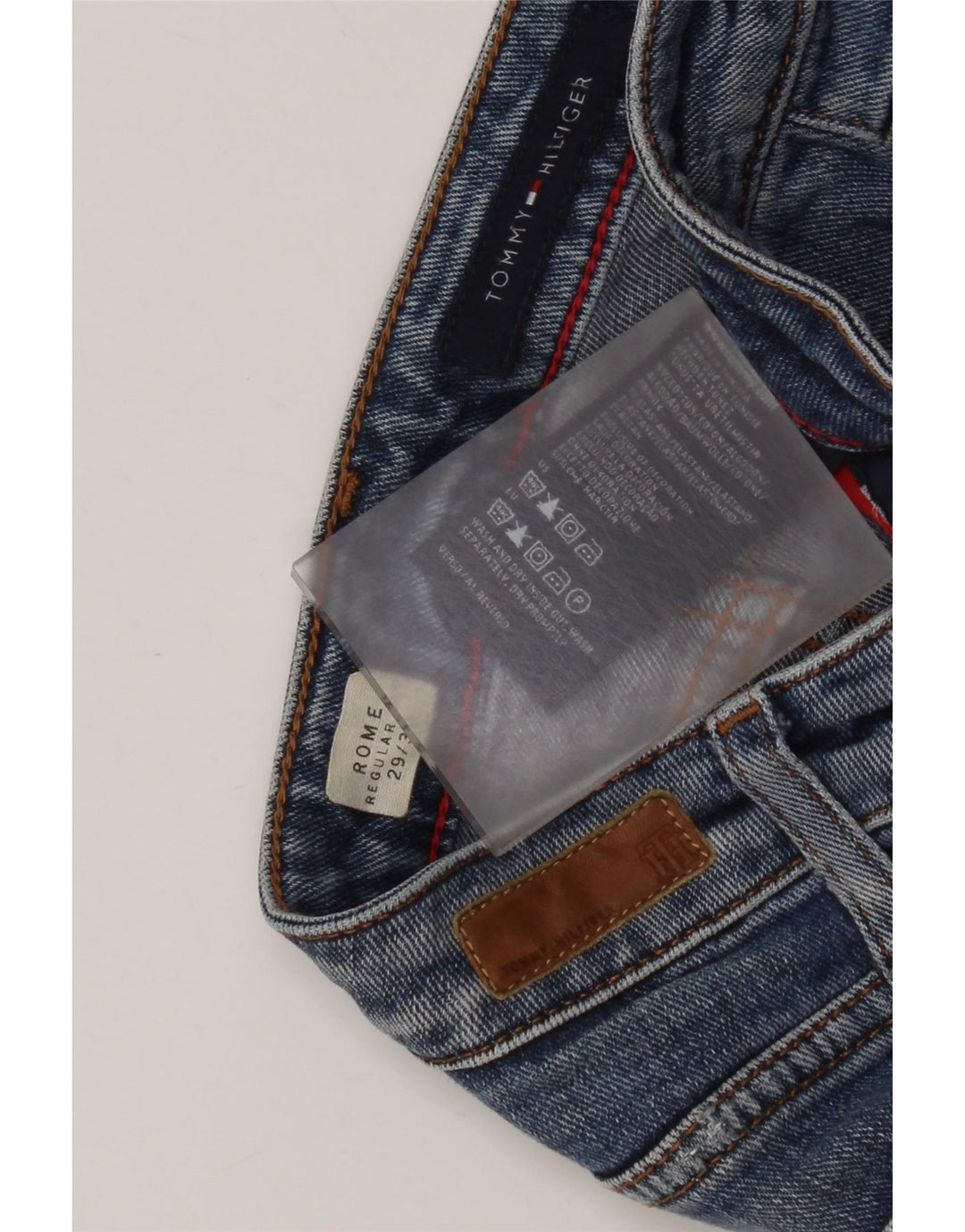 Tommy Hilfiger Vaqueros Rectos Desgastados Rome para Mujer W29 L30 Azul