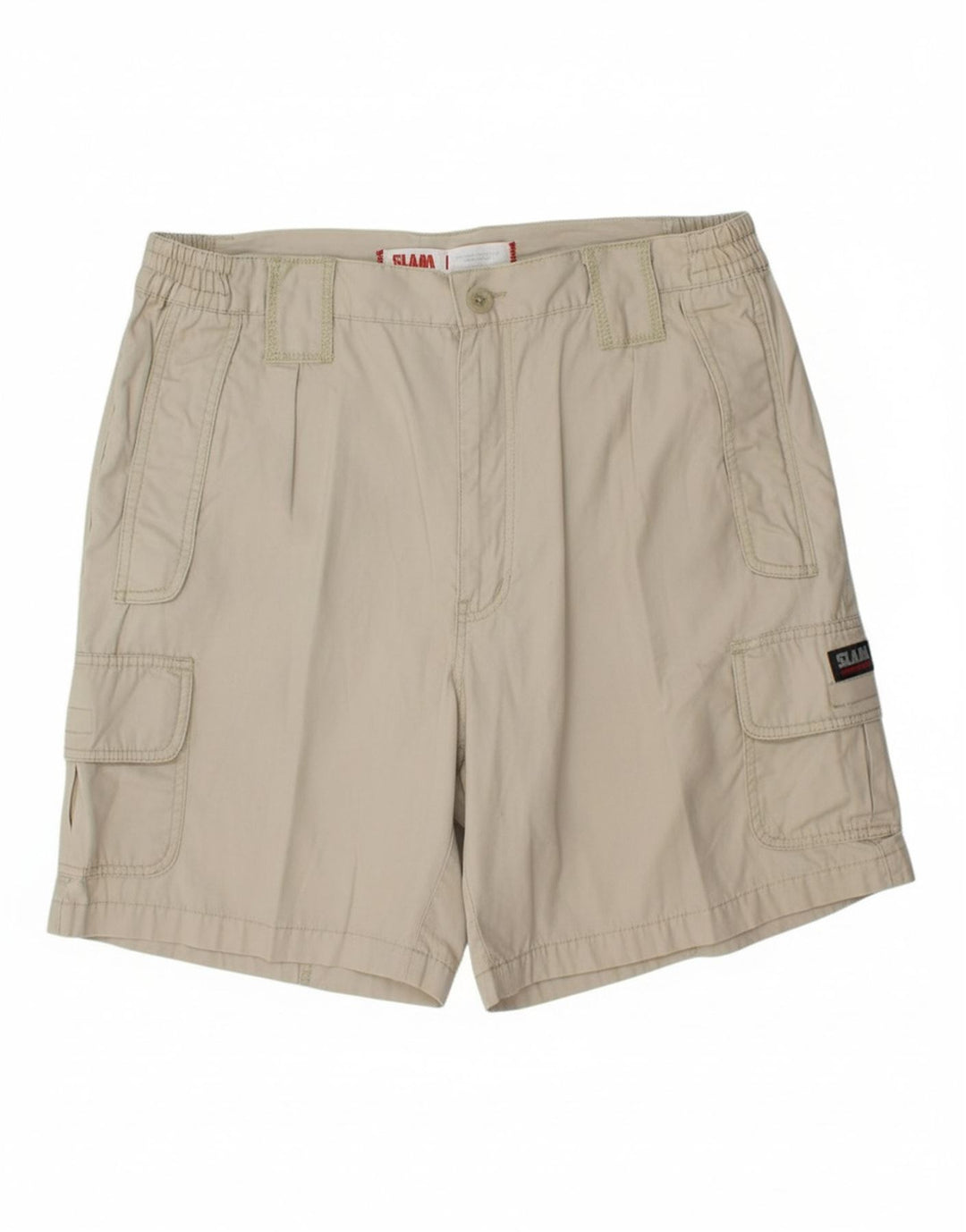SLAM Mens Cargo Shorts IT 56 3XL W36  Beige Cotton