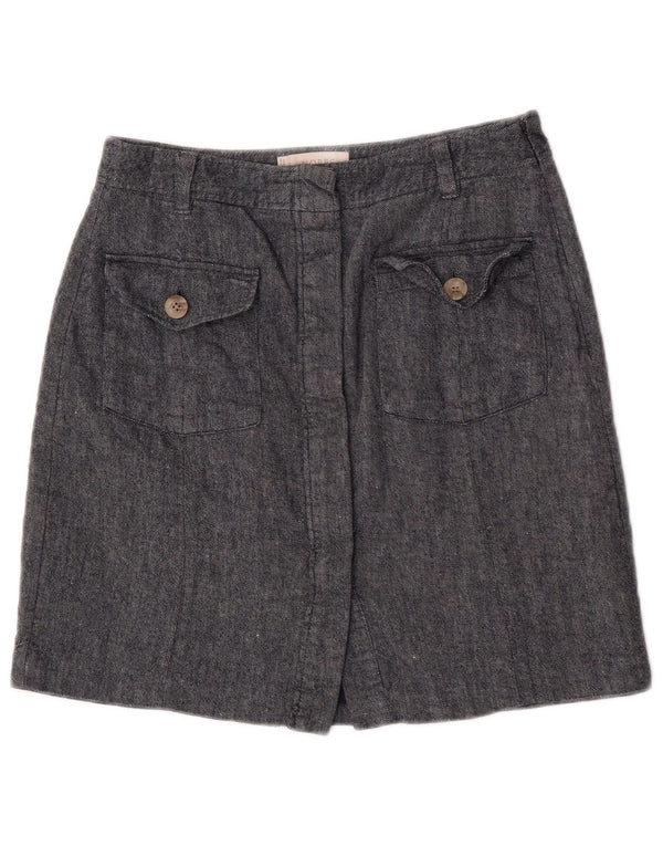 Hobbs Minifalda para mujer UK 10 Small W28 Algodón azul