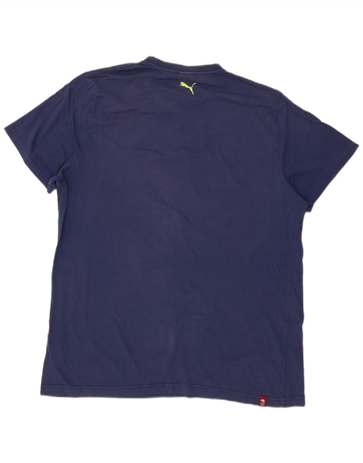 Puma Camiseta gráfica para hombre Top 2XL Azul marino