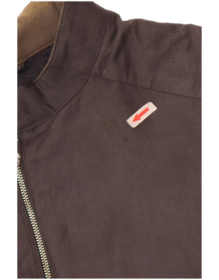 Marks & Spencer Chaqueta Bomber para Hombre UK 46 3XL Gris Poliéster
