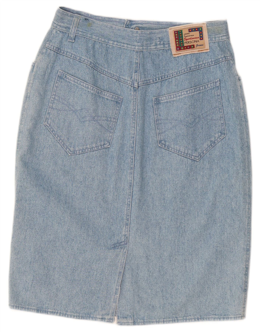 Persona Falda vaquera para mujer talla 21 mediana W30 algodón azul