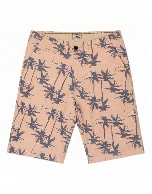 Jack & Jones Mens Graphic Chino Shorts Medium W31 Algodón Rosa