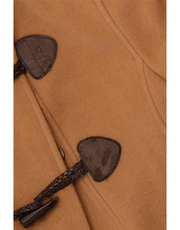 LAURA ASHLEY Chaqueta militar con capucha para mujer UK 40 Lana marrón grande