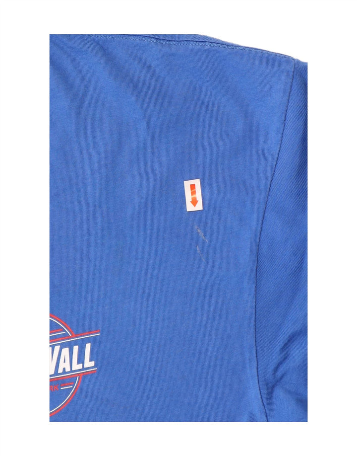 VANS Camiseta clásica con gráfico para hombre, talla grande, algodón azul