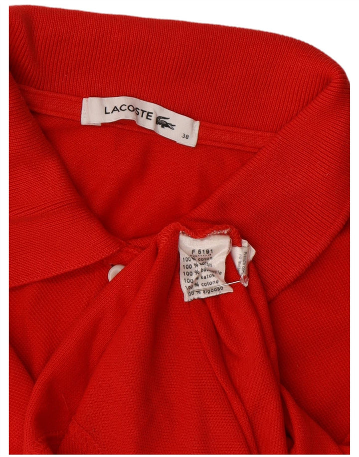 Polo LACOSTE para mujer talla 38 Algodón rojo mediano