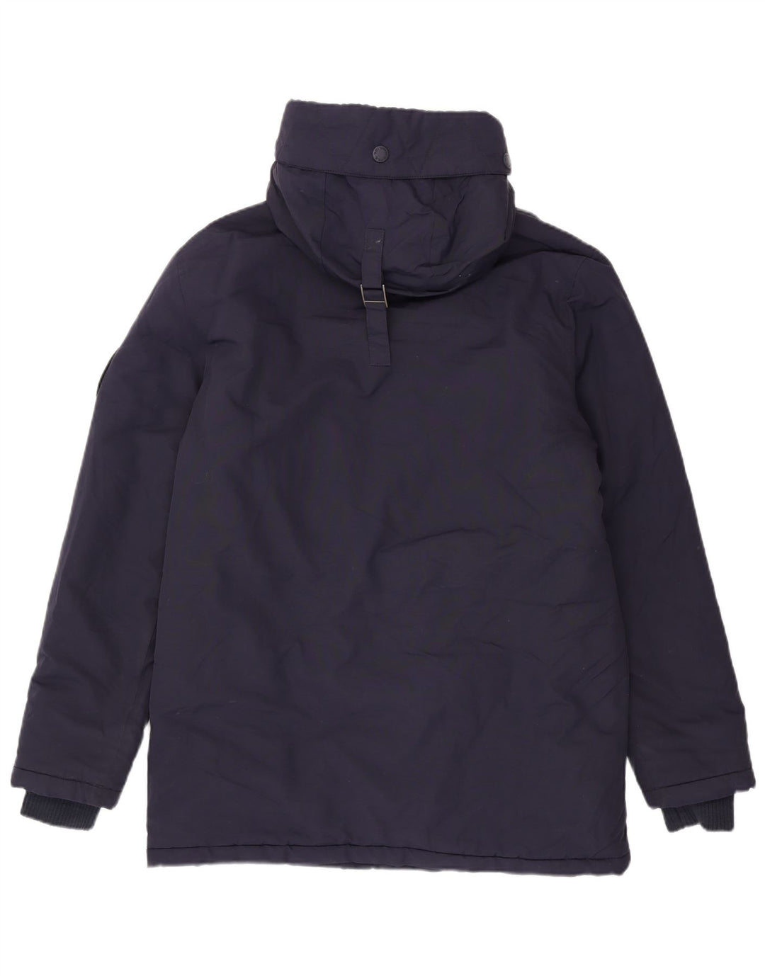 Superdry Parka con capucha para hombre, talla 40, nailon azul marino grande