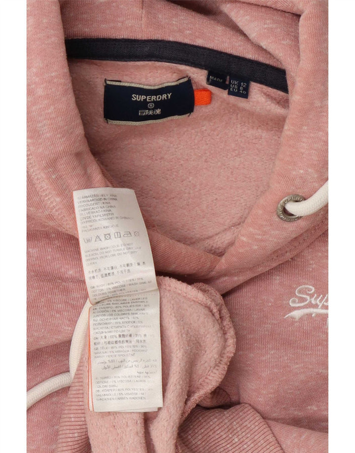 Superdry Jersey con capucha para mujer Reino Unido 40 Poliéster moteado rosa medio