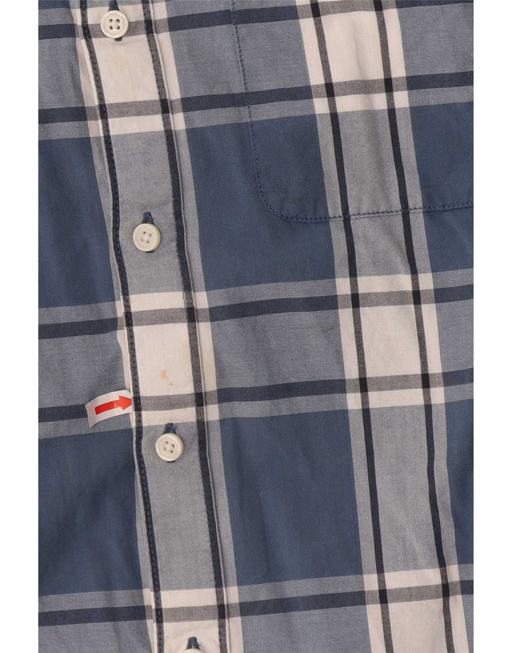 Camisa de corte clásico de manga corta para hombre Vans XS Blue Check