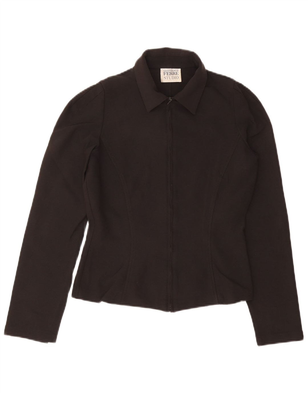 Gianfranco Ferre Chaqueta Bomber Corta para Mujer UK 10 Small Black