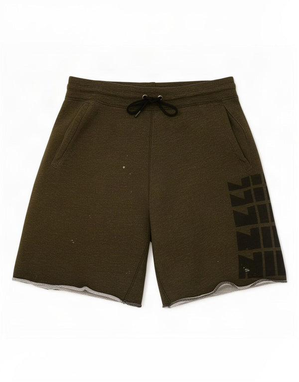 Pantalones cortos deportivos con estampado gráfico de algodón color caqui mediano para hombre Nike