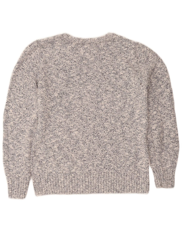 L.L.Bean Suéter tipo jersey con cuello barco para mujer UK 44 Medio azul marino moteado