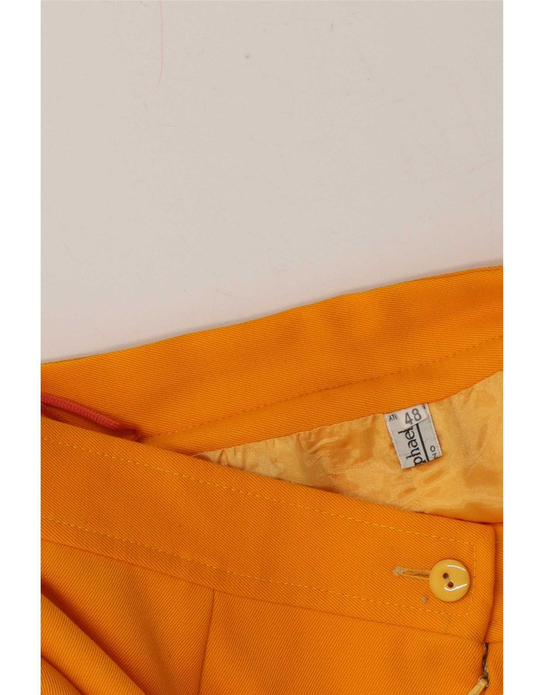 Vintage mujer A-Line falda W30 lana naranja media