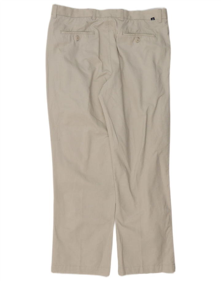 CHAPS Pantalones chinos con pinzas para hombre W36 L30 Algodón blanco