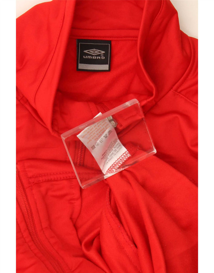 Umbro Hombre Chándal Top Chaqueta Medium Red Colorblock Poliéster Deportes