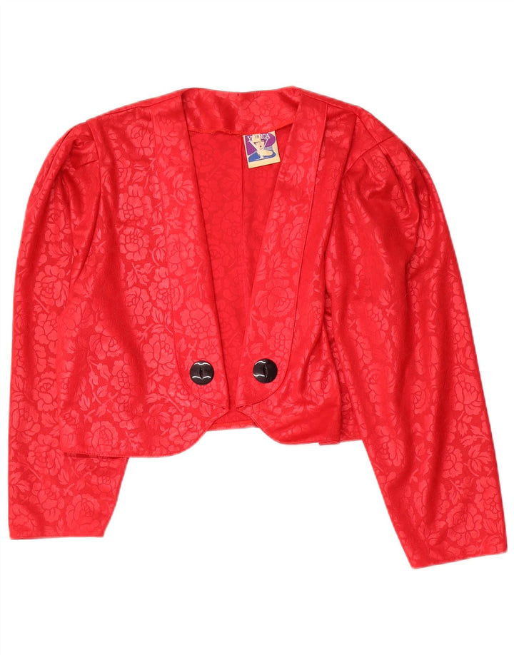C&A Top Bolero para Mujer EU 38 Poliéster Floral Rojo Medio