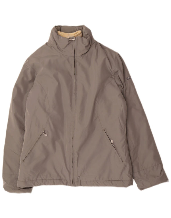 Champion Chaqueta Acolchada De Gran Tamaño Para Mujer UK 10 Small Grey Nylon