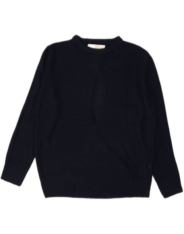 Zara - Jersey extragrande con cuello barco para mujer, talla 40, talla mediana, azul marino